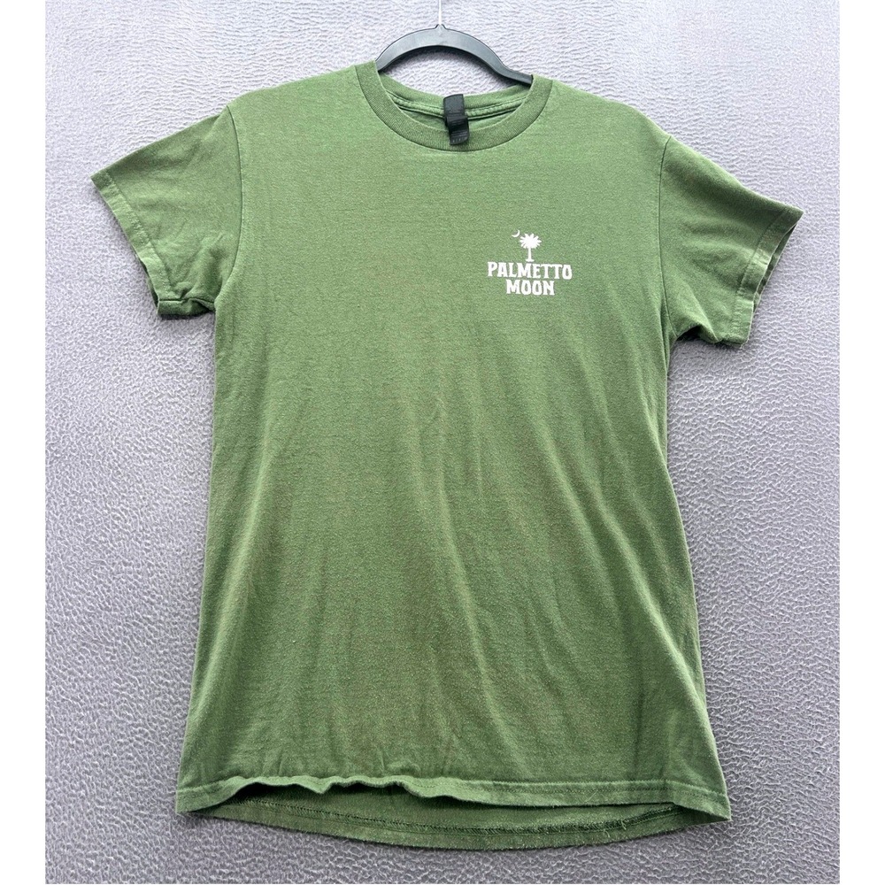 Palmetto Moon T-Shirt Mens S Mallard Duck Graphic Olive Green Gildan Cotton